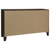  Coaster Furniture Welsley 223443 6-Drawer Dresser Cabinet - Walnut IMAGE 4