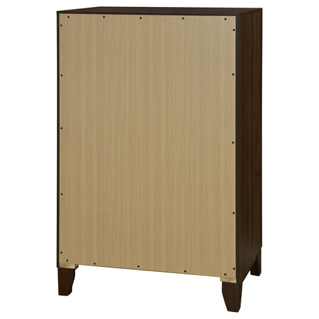  Coaster Furniture Welsley 223445 4-Drawer Chest of Drawers - Walnut IMAGE 6