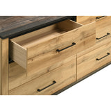  Coaster Furniture Kaywood 225003M 6-Drawer Dresser and Mirror - Natural Pine IMAGE 11