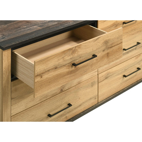  Coaster Furniture Kaywood 225003M 6-Drawer Dresser and Mirror - Natural Pine IMAGE 11