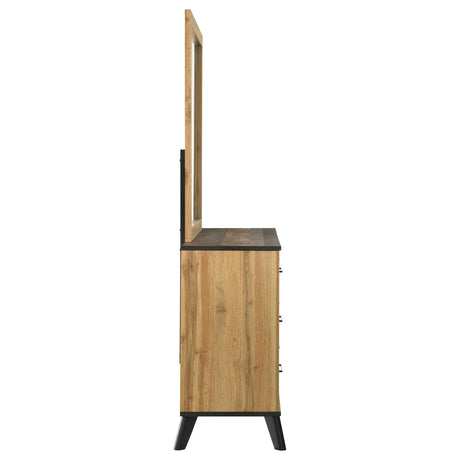 Coaster Furniture Kaywood 225003M 6-Drawer Dresser and Mirror - Natural Pine IMAGE 8