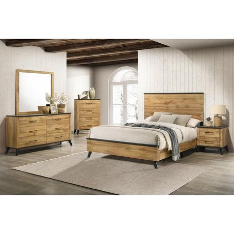  Coaster Furniture Kaywood 225004 Dresser Mirror - Natural Pine IMAGE 4