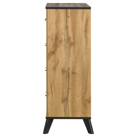  Coaster Furniture Kaywood 225005 4-Drawer Bedroom Chest of Drawers - Natural Pine IMAGE 4