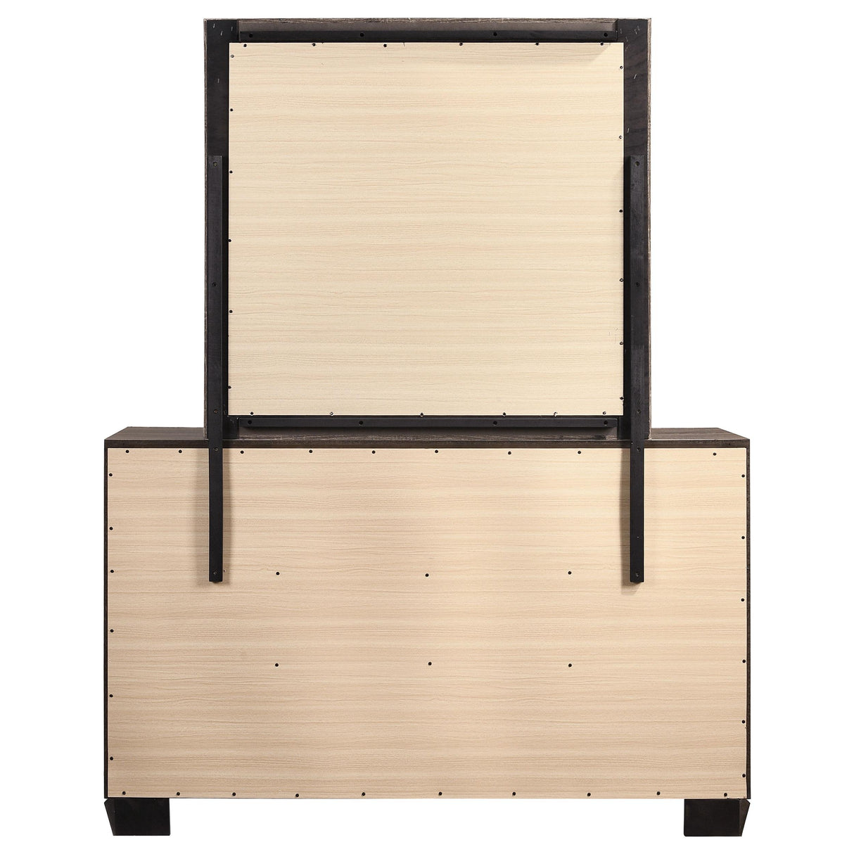  Coaster Furniture Kauffman 204193M 6-Drawer Dresser with Mirror - Washed Taupe IMAGE 6