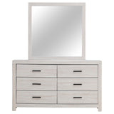  Coaster Furniture Brantford 207053M 6-Drawer Dresser with Mirror - Coastal White IMAGE 2