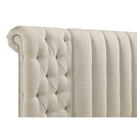  Coaster Furniture Sonya 360111Q Upholstered Queen Round Storage Bed - Ivory IMAGE 11