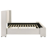  Coaster Furniture Alamosa 310078KE Boucle Upholstered Eastern King Platform Bed - White IMAGE 5