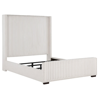  Coaster Furniture Natasha 306051Q 65-inch Upholstered Queen Wingback Bed - Cream IMAGE 1
