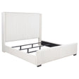  Coaster Furniture Natasha 306051KW 65-inch Upholstered California King Bed - Cream IMAGE 1