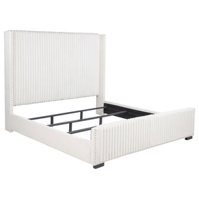  Coaster Furniture Natasha 306051KW 65-inch Upholstered California King Bed - Cream IMAGE 1