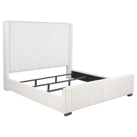  Coaster Furniture Natasha 306051KW 65-inch Upholstered California King Bed - Cream IMAGE 1