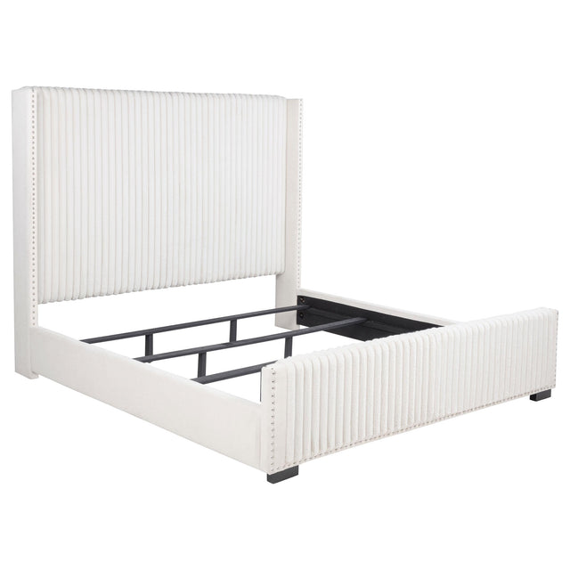  Coaster Furniture Natasha 306051KW 65-inch Upholstered California King Bed - Cream IMAGE 1