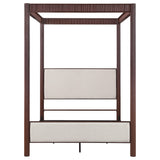  Coaster Furniture Zimmerlee 360331Q 89-inch Metal Queen Canopy Bed - Rust Brown IMAGE 2