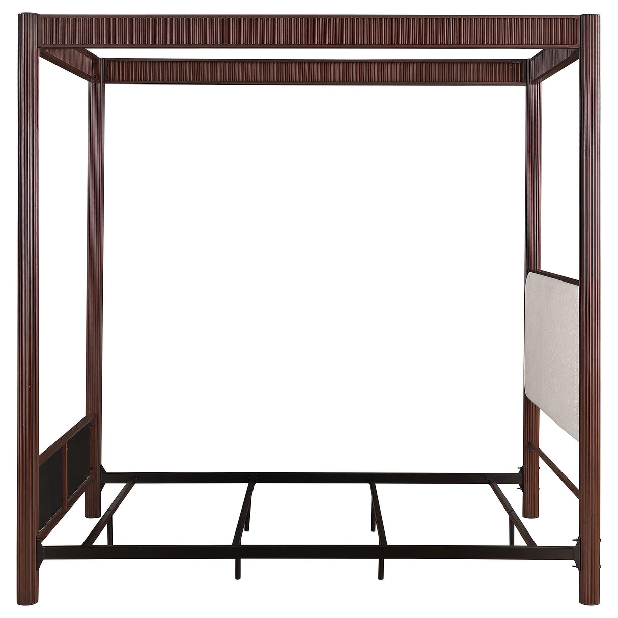  Coaster Furniture Zimmerlee 360331Q 89-inch Metal Queen Canopy Bed - Rust Brown IMAGE 4