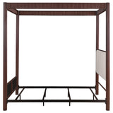  Coaster Furniture Zimmerlee 360331KE 89-inch Metal Eastern King Canopy Bed - Rust Brown IMAGE 4