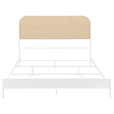  Coaster Furniture Amherst 360301Q Radio Weave Rattan Metal Queen Bed - White IMAGE 2