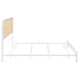  Coaster Furniture Amherst 360301KE Radio Weave Rattan Metal Eastern King Bed - White IMAGE 7