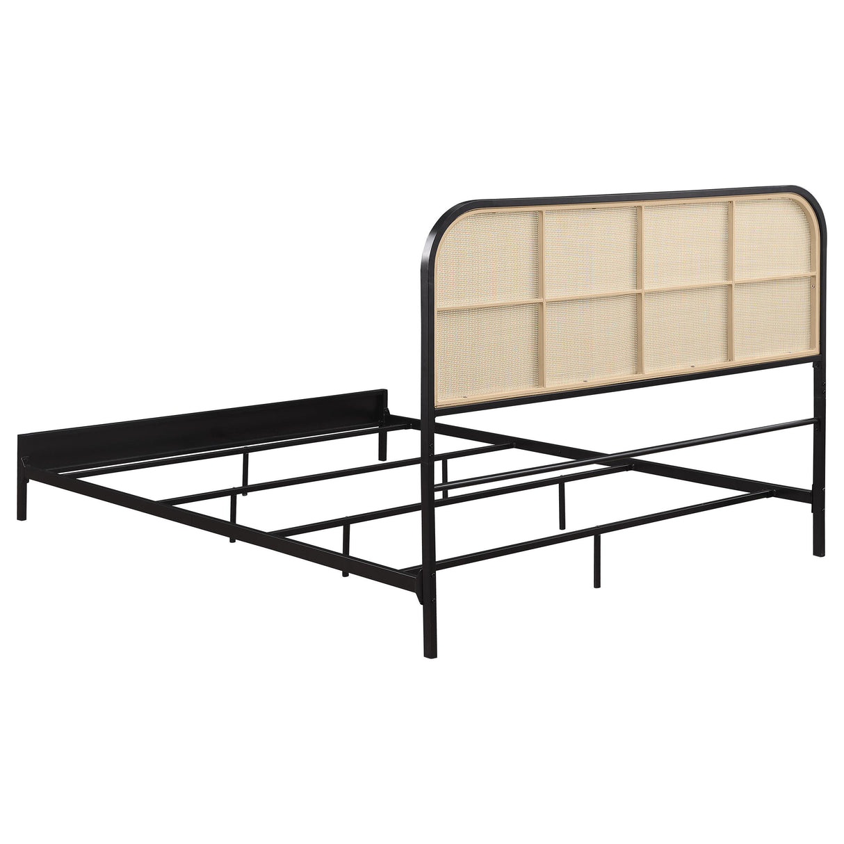  Coaster Furniture Amherst 360351Q Radio Weave Rattan Metal Queen Bed - Black IMAGE 5