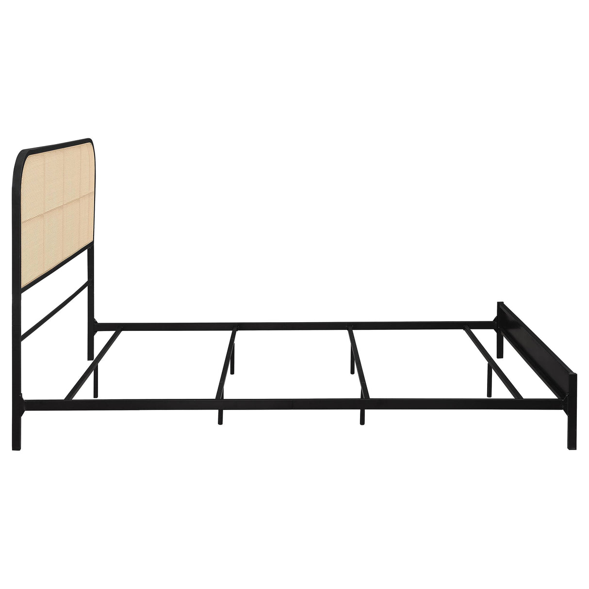  Coaster Furniture Amherst 360351Q Radio Weave Rattan Metal Queen Bed - Black IMAGE 7