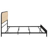  Coaster Furniture Amherst 360351Q Radio Weave Rattan Metal Queen Bed - Black IMAGE 7