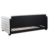  Coaster Furniture Patricia 300716 Boucle Upholstered Twin Day Bed with Trundle - White IMAGE 6