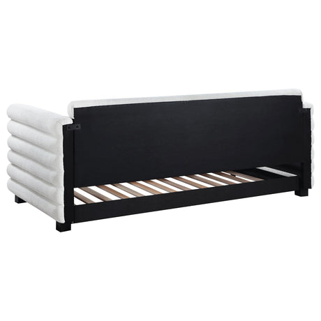  Coaster Furniture Patricia 300716 Boucle Upholstered Twin Day Bed with Trundle - White IMAGE 6