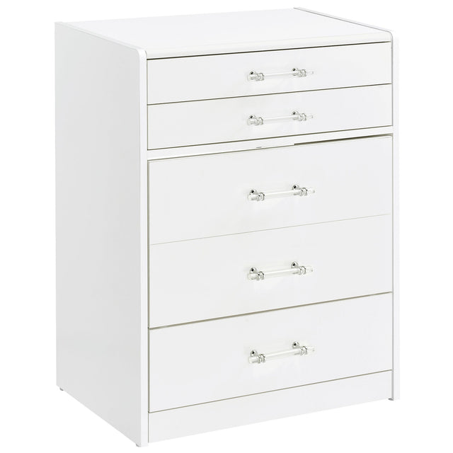  Coaster Furniture Danbury 930208 3-Drawer Makeup Vanity & Stool - Set White High Gloss IMAGE 1