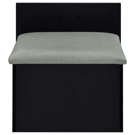  Coaster Furniture Danbury 930209 3-Drawer Makeup Vanity & Stool - Set Black High Gloss IMAGE 11