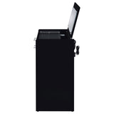  Coaster Furniture Danbury 930209 3-Drawer Makeup Vanity & Stool - Set Black High Gloss IMAGE 8
