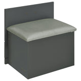  Coaster Furniture Danbury 930210 3-Drawer Makeup Vanity & Stool - Set Grey High Gloss IMAGE 10