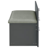  Coaster Furniture Danbury 930210 3-Drawer Makeup Vanity & Stool - Set Grey High Gloss IMAGE 12