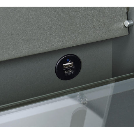  Coaster Furniture Danbury 930210 3-Drawer Makeup Vanity & Stool - Set Grey High Gloss IMAGE 17