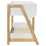  Coaster Furniture Wyatt 460510 Wood Twin Over Twin Bunk Bed - White and Natural IMAGE 5