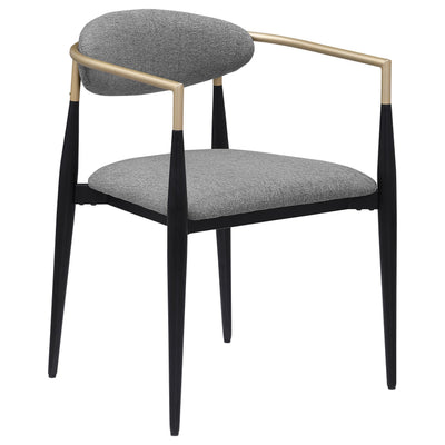  Coaster Furniture Alexis 182682 Fabric Upholstered Dining Arm Chair - Grey IMAGE 1