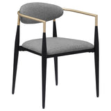  Coaster Furniture Alexis 182682 Fabric Upholstered Dining Arm Chair - Grey IMAGE 1