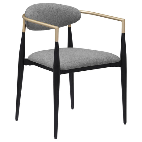  Coaster Furniture Alexis 182682 Fabric Upholstered Dining Arm Chair - Grey IMAGE 1