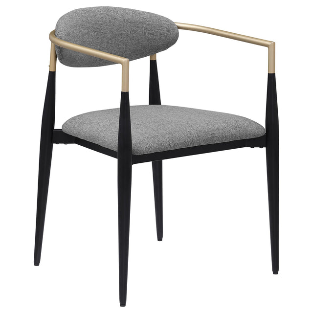  Coaster Furniture Alexis 182682 Fabric Upholstered Dining Arm Chair - Grey IMAGE 1