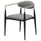  Coaster Furniture Alexis 182682 Fabric Upholstered Dining Arm Chair - Grey IMAGE 3