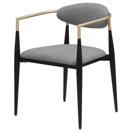  Coaster Furniture Alexis 182682 Fabric Upholstered Dining Arm Chair - Grey IMAGE 3