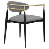  Coaster Furniture Alexis 182682 Fabric Upholstered Dining Arm Chair - Grey IMAGE 6