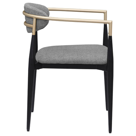  Coaster Furniture Alexis 182682 Fabric Upholstered Dining Arm Chair - Grey IMAGE 7