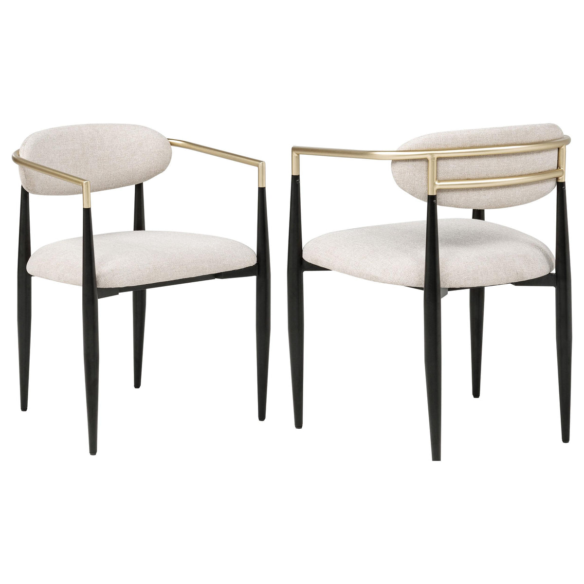  Coaster Furniture Alexis 182692 Fabric Upholstered Dining Arm Chair - Beige IMAGE 12