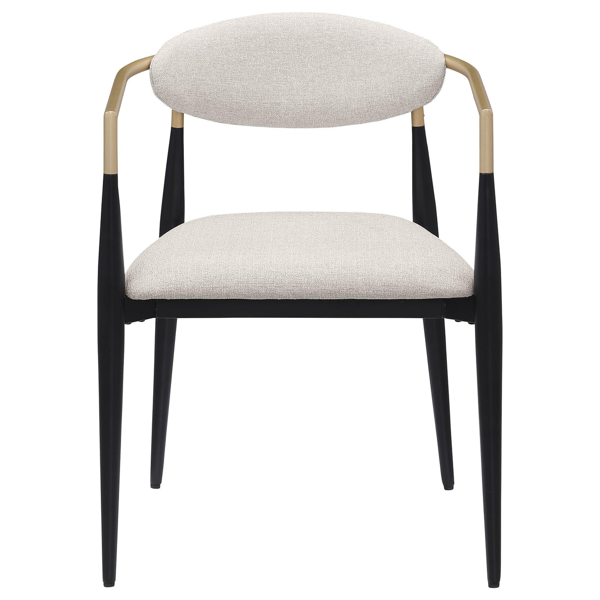  Coaster Furniture Alexis 182692 Fabric Upholstered Dining Arm Chair - Beige IMAGE 2