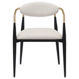  Coaster Furniture Alexis 182692 Fabric Upholstered Dining Arm Chair - Beige IMAGE 2