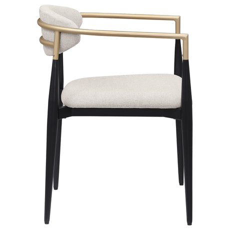  Coaster Furniture Alexis 182692 Fabric Upholstered Dining Arm Chair - Beige IMAGE 7