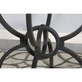  Coaster Furniture Aviano 108291BG Round 48-inch Glass Top Metal Dining Table - Gunmetal IMAGE 10