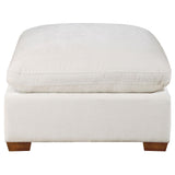  Coaster Furniture Lakeview 551463 Rectangular Upholstered Ottoman - Ivory IMAGE 3