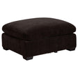  Coaster Furniture Lakeview 551466 Rectangular Upholstered Ottoman - Dark Chocolate IMAGE 1