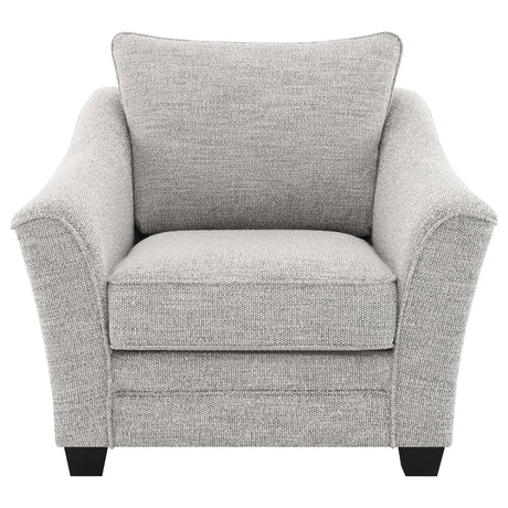  Coaster Furniture Tomkins 509673 Boucle Upholstered Chair - Light Grey IMAGE 2