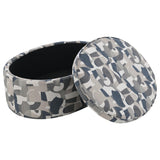  Coaster Furniture Tomkins 509674 Oval Upholstered Storage Ottoman - Indigo Blue IMAGE 2